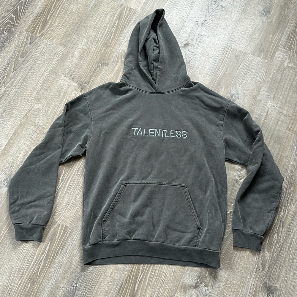 Talentless charcoal Gray Hoodie Size XXLarge